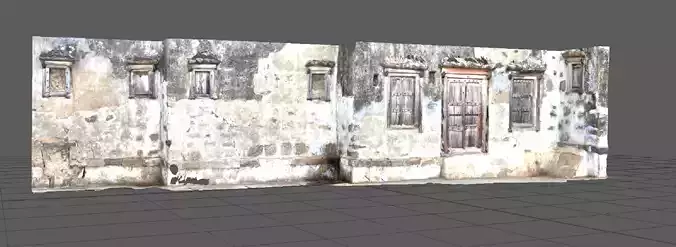 Wall structure of Indian street in the time of Medieval