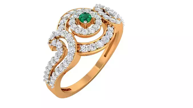 Cocktail Diamond Ring 3dm stl Renders Details 3D print model