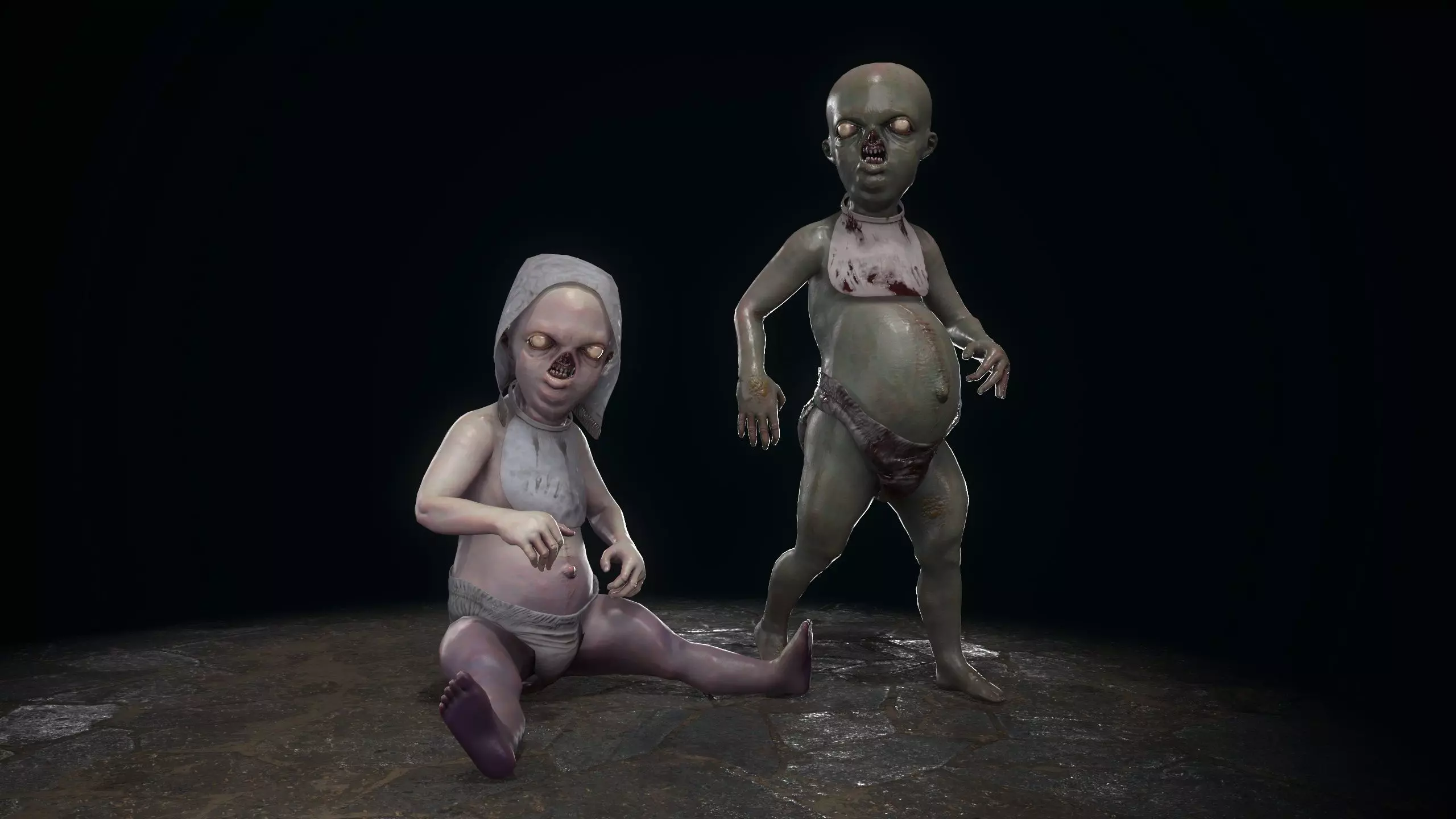 Ugly Kid 2 Low-poly 3D model_0