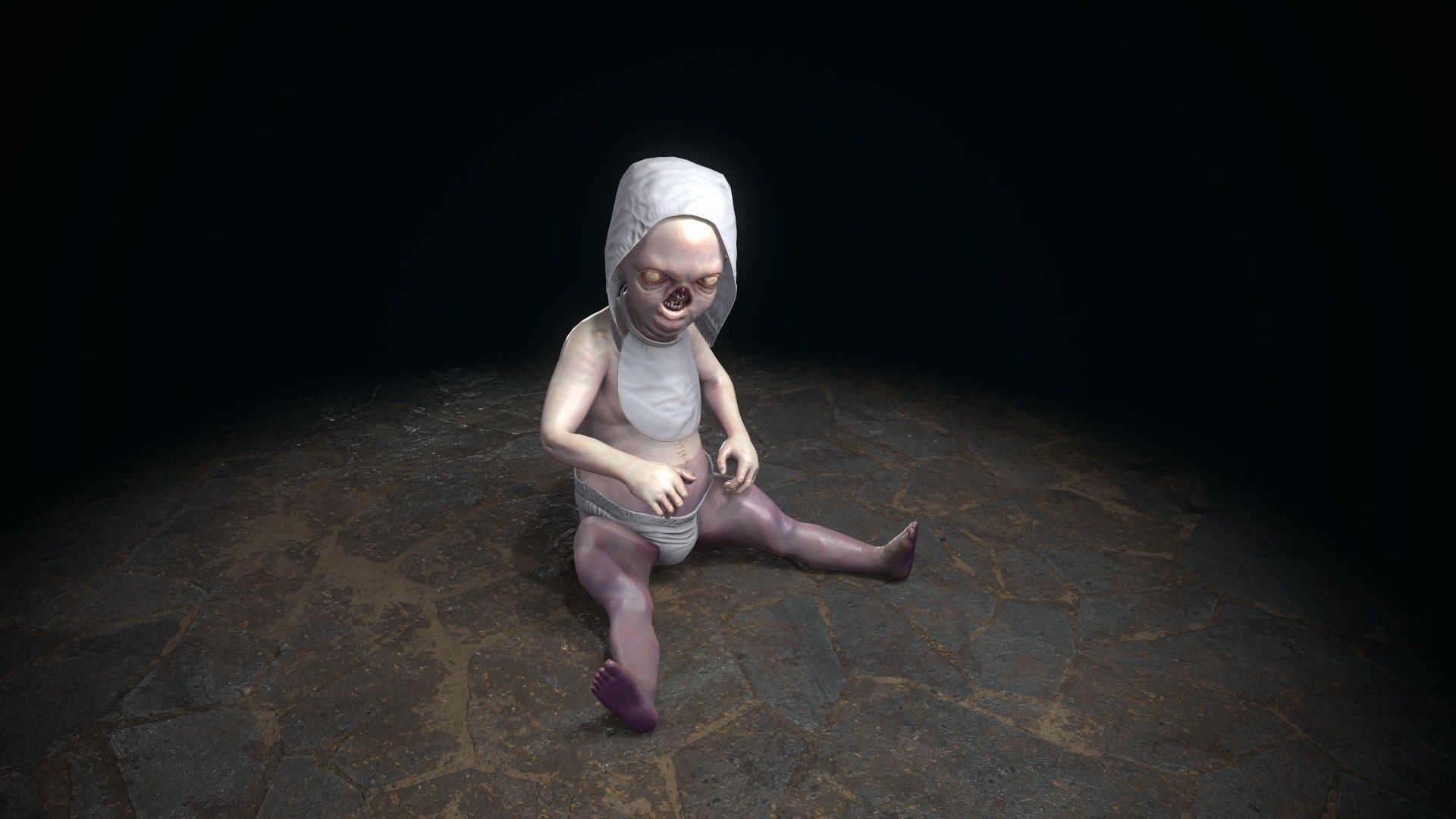 Ugly Kid 2 Low-poly 3D model_5