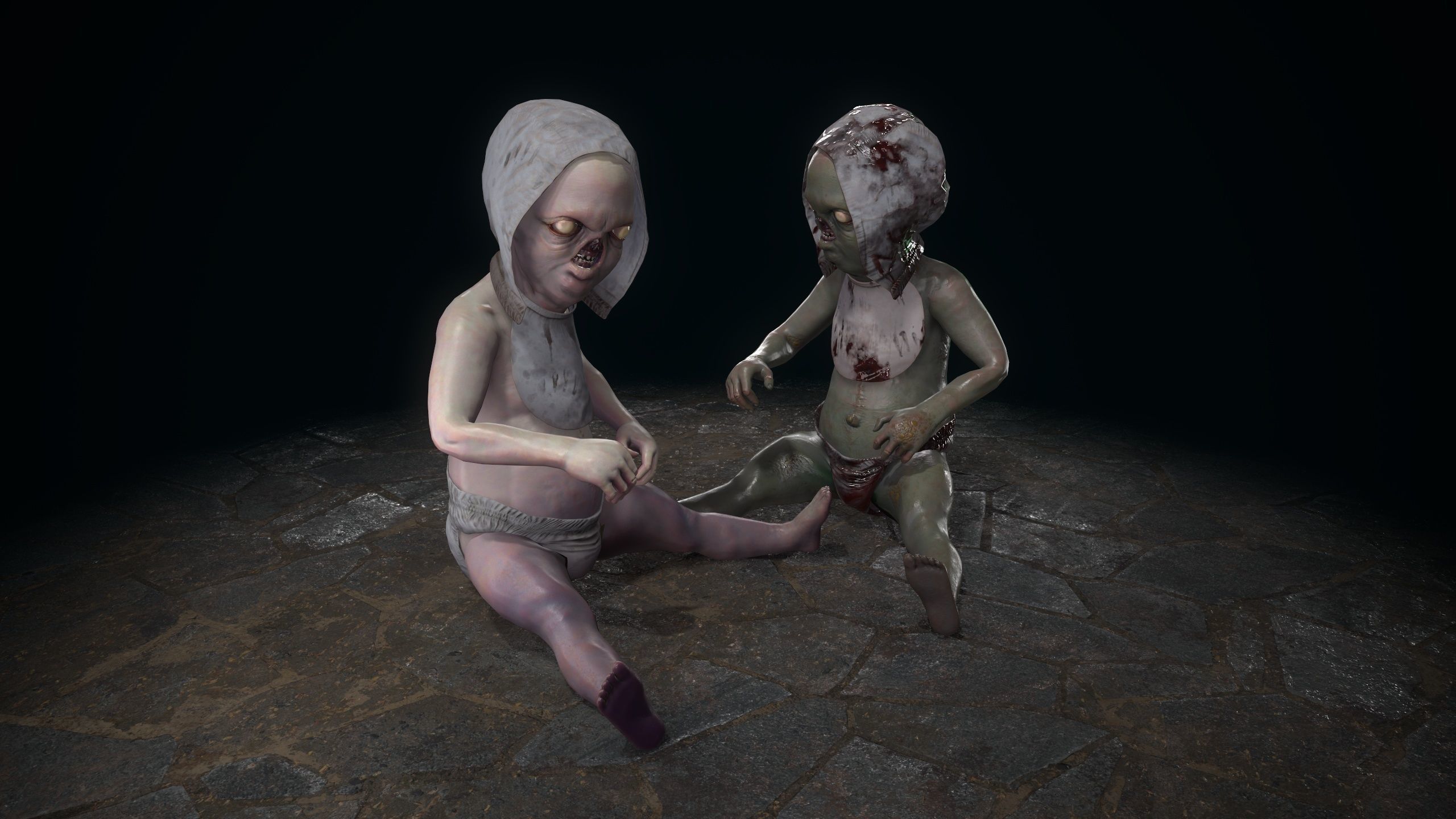 Ugly Kid 2 Low-poly 3D model_4