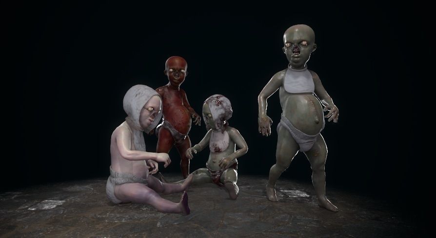 Ugly Kid 2 Low-poly 3D model_3