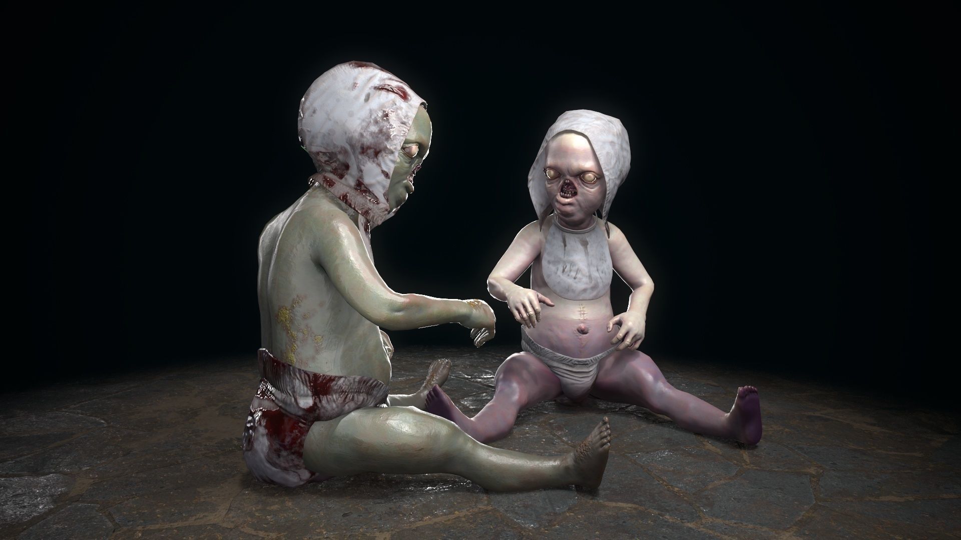 Ugly Kid 2 Low-poly 3D model_10