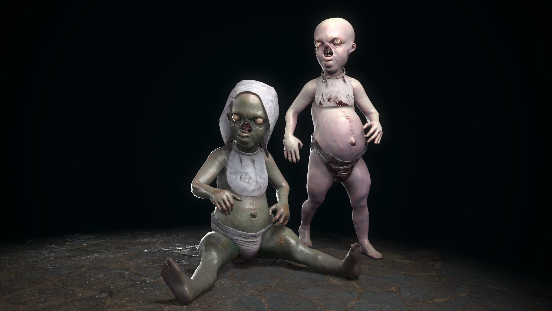 Ugly Kid 2 Low-poly 3D model_11