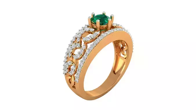 Cocktail Diamond Ring 3dm stl Renders Details