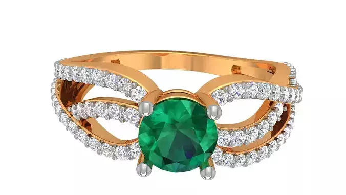 Cocktail Diamond Ring 3dm stl Renders Details