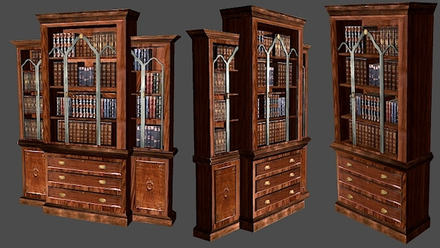 Mystic Library Modelpack Low-poly 3D model_2