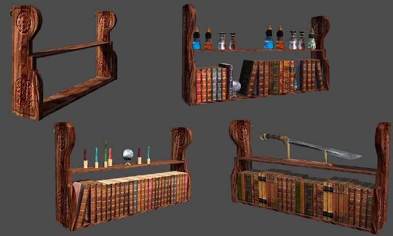 Mystic Library Modelpack Low-poly 3D model_31