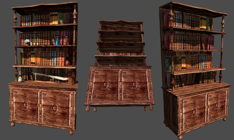 Mystic Library Modelpack Low-poly 3D model_29