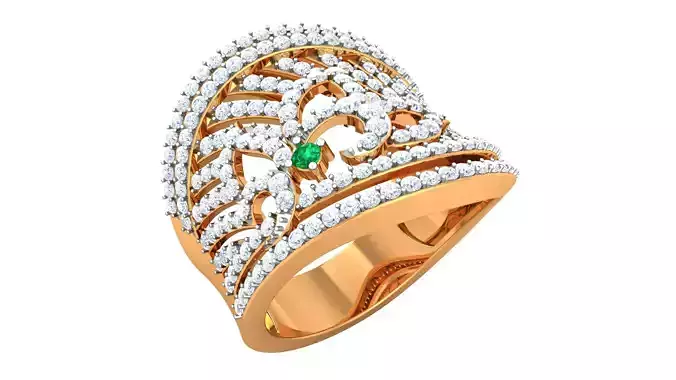 High Jewelry Grooms Gents Mens Cocktail ring 3dm stl renders