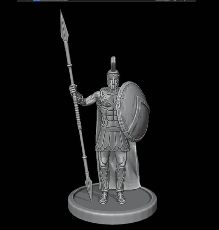 SPARTAN or GREEK WARRIOR ANCIENT Statue  3D model_2