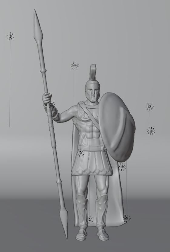 SPARTAN or GREEK WARRIOR ANCIENT Statue  3D model_7