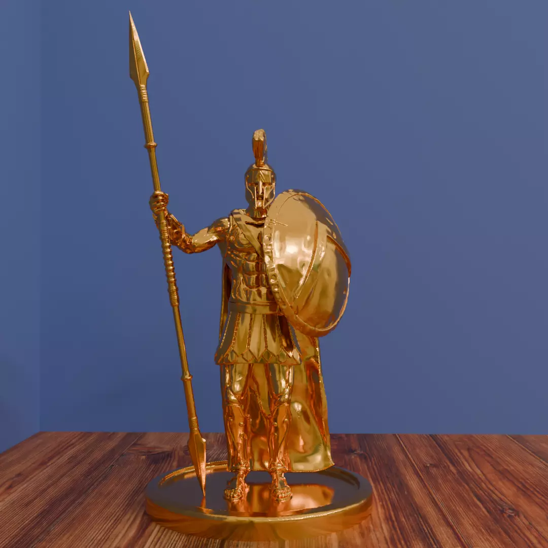 SPARTAN or GREEK WARRIOR ANCIENT Statue  3D model_0