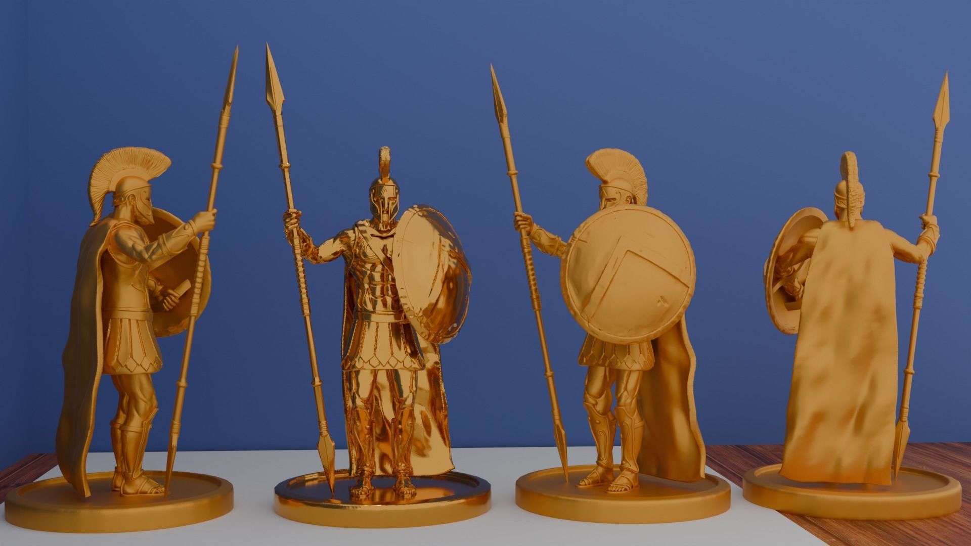 SPARTAN or GREEK WARRIOR ANCIENT Statue  3D model_1