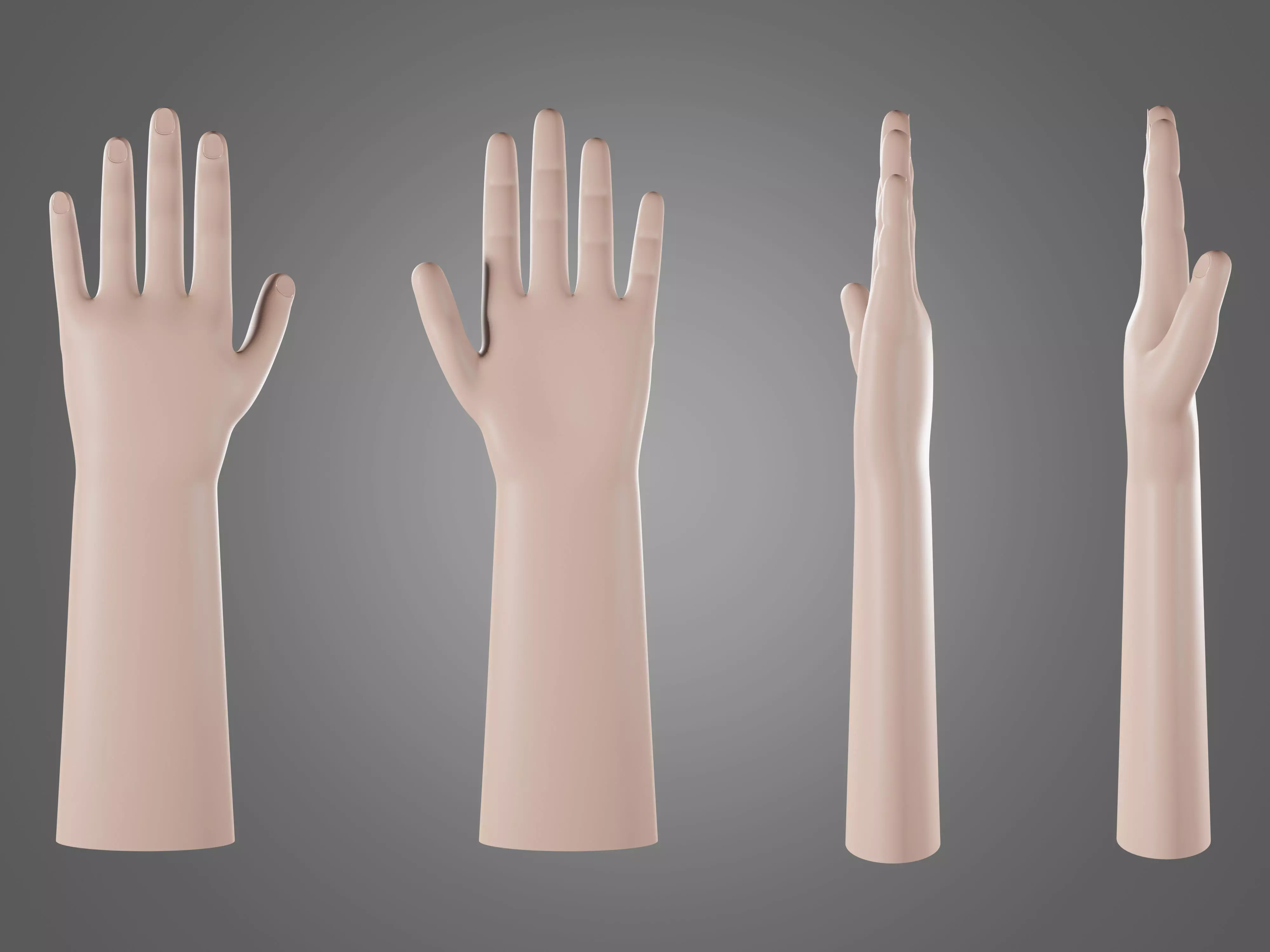 Left hand rigged man minimal style Free 3D model_0