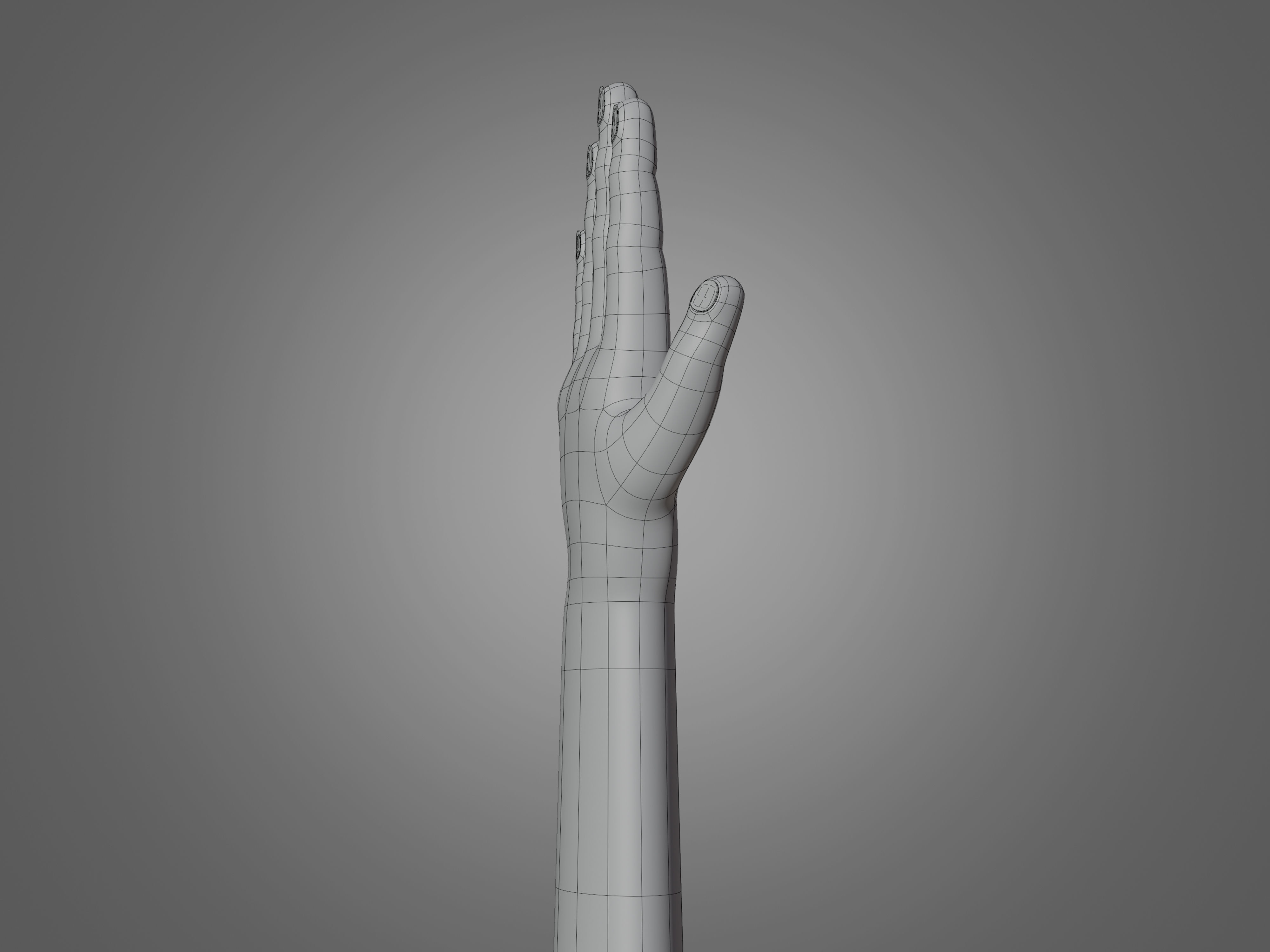 Left hand rigged man minimal style Free 3D model_11