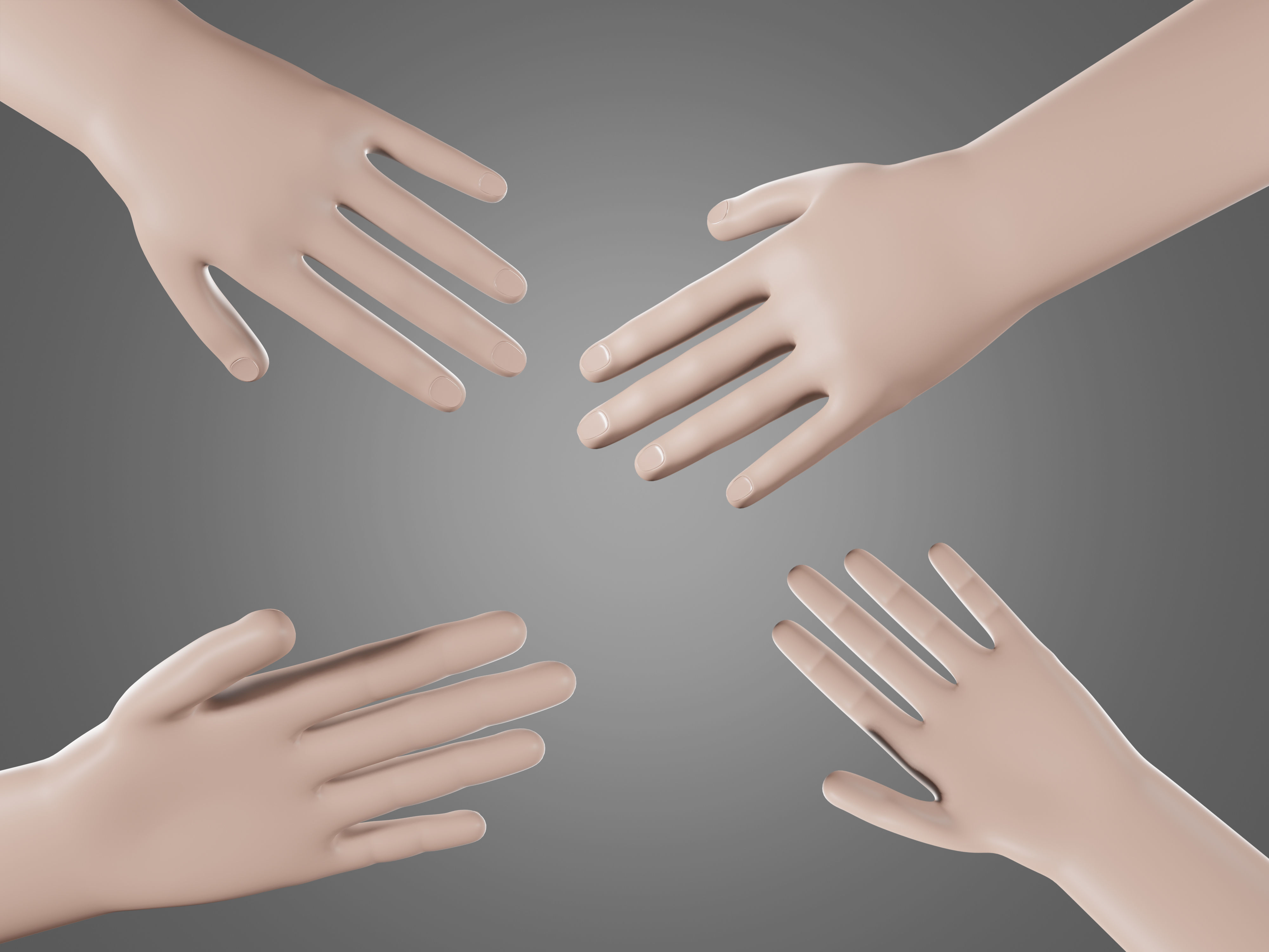 Left hand rigged man minimal style Free 3D model_1