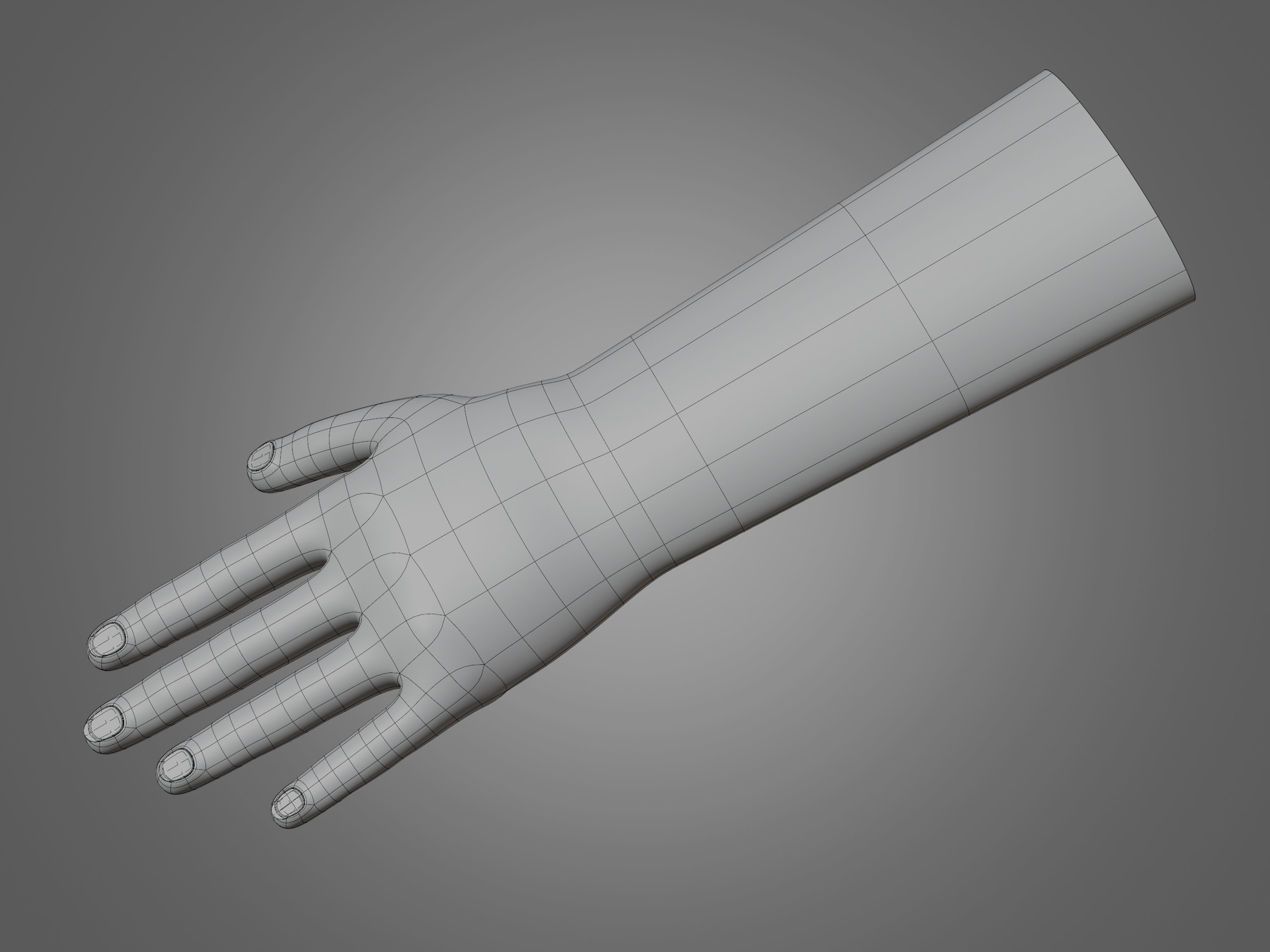 Left hand rigged man minimal style Free 3D model_12