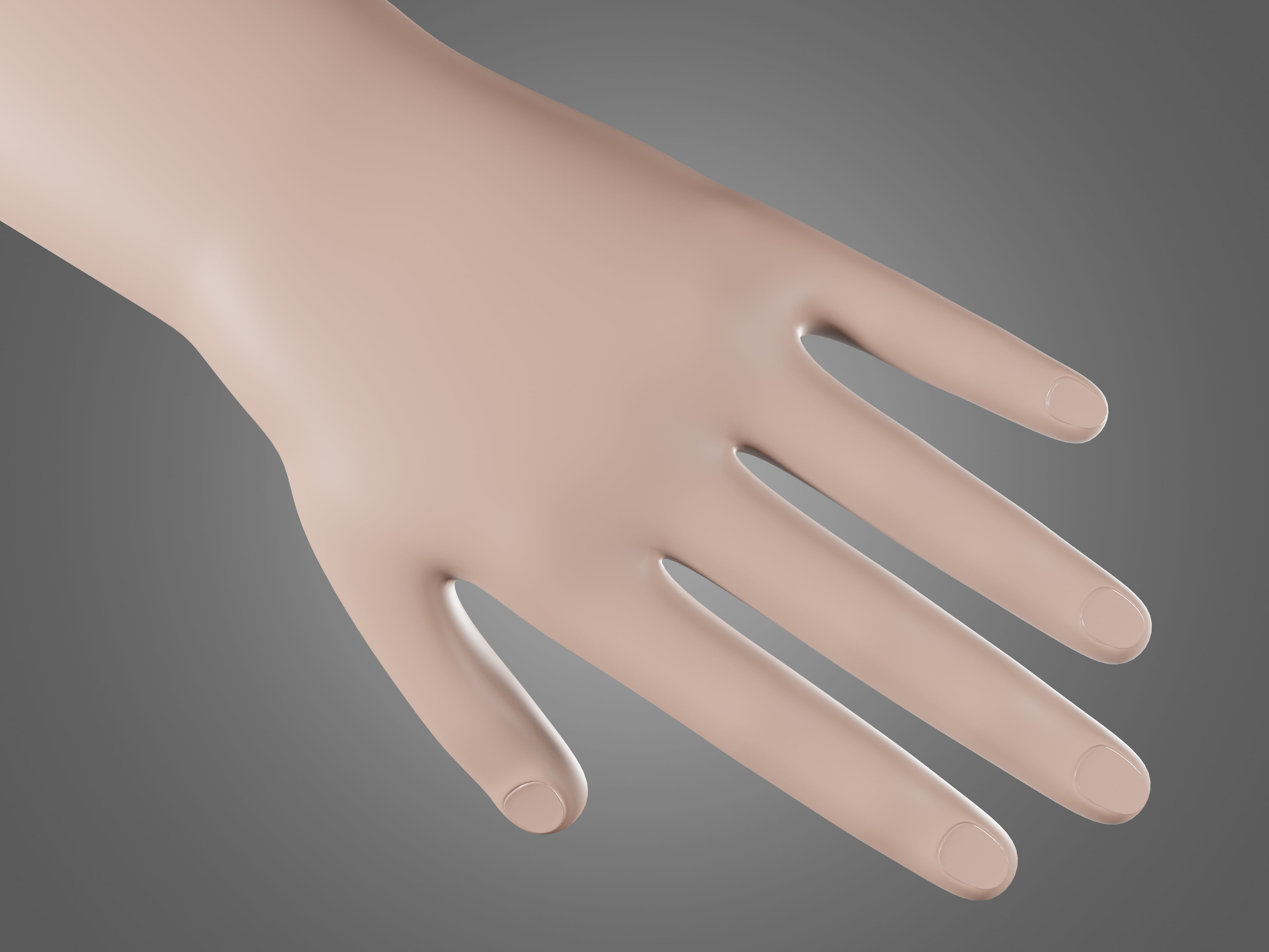 Left hand rigged man minimal style Free 3D model_10