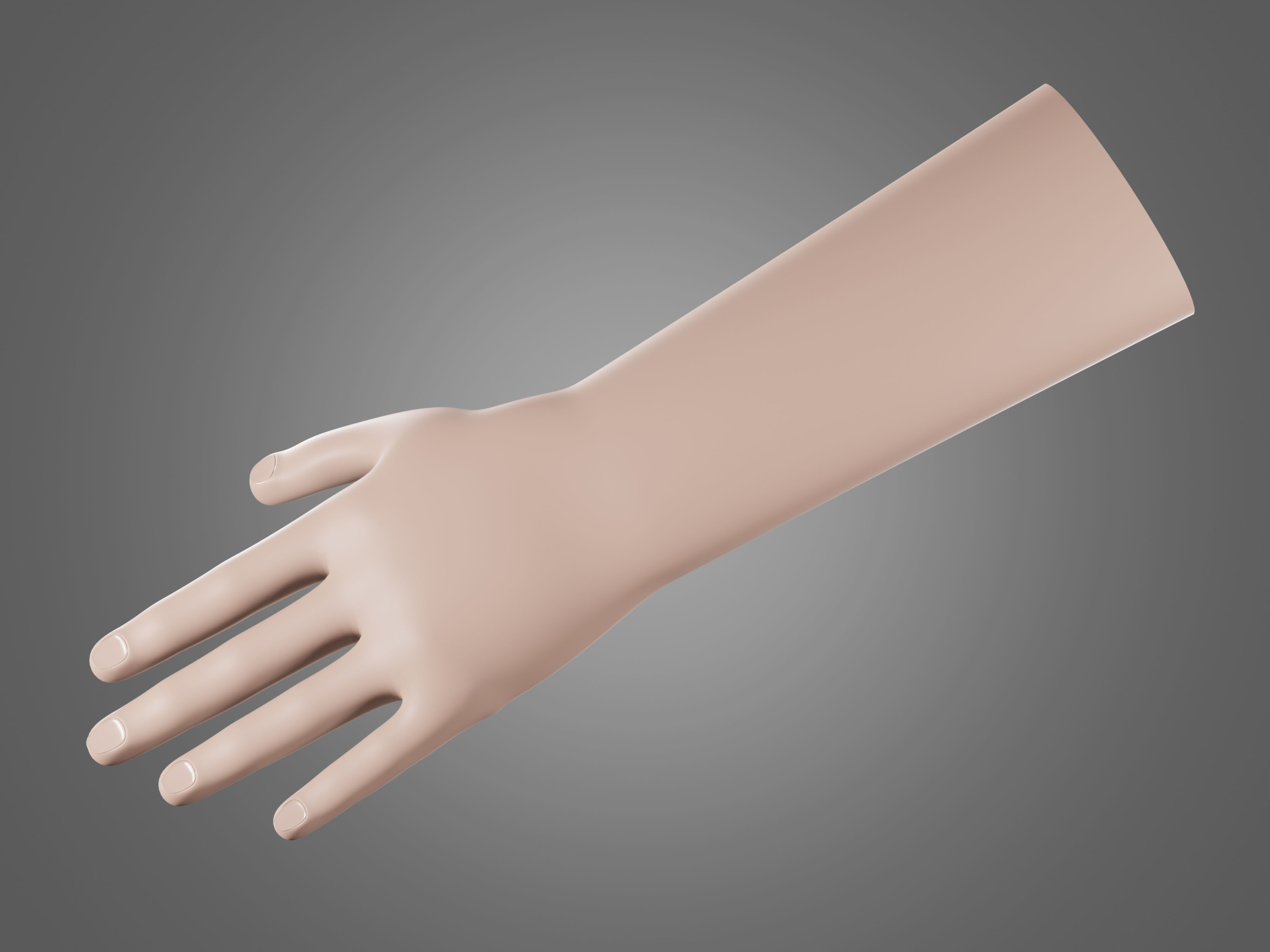 Left hand rigged man minimal style Free 3D model_2
