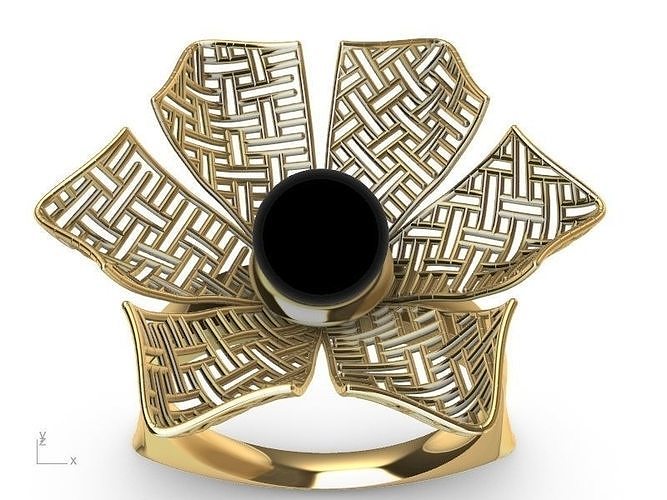 modern shank jali ring stl verified  3D print model