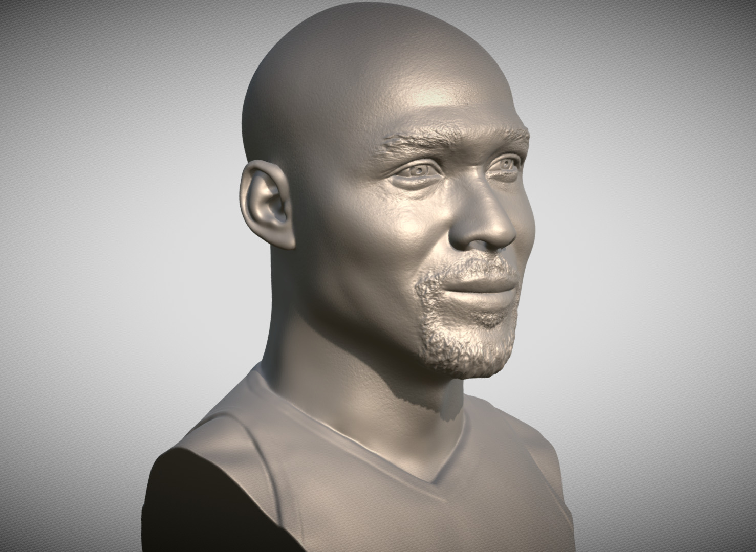 Karl Malone bust for 3D printing 3D print model_2