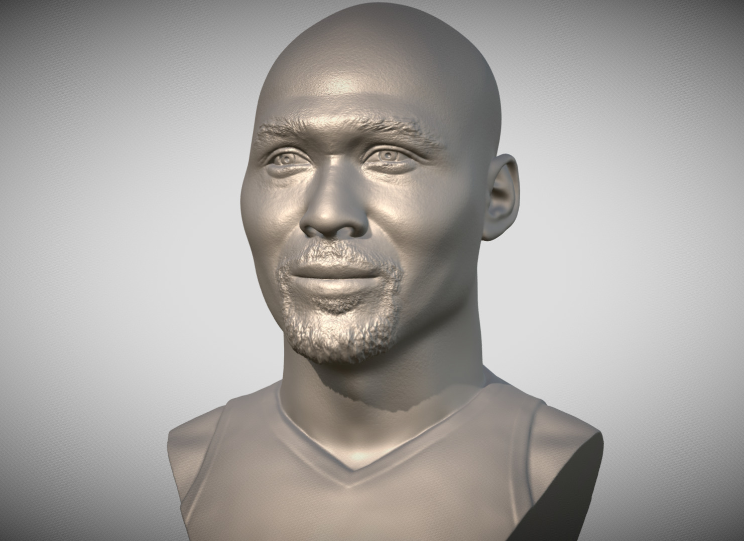 Karl Malone bust for 3D printing 3D print model_1
