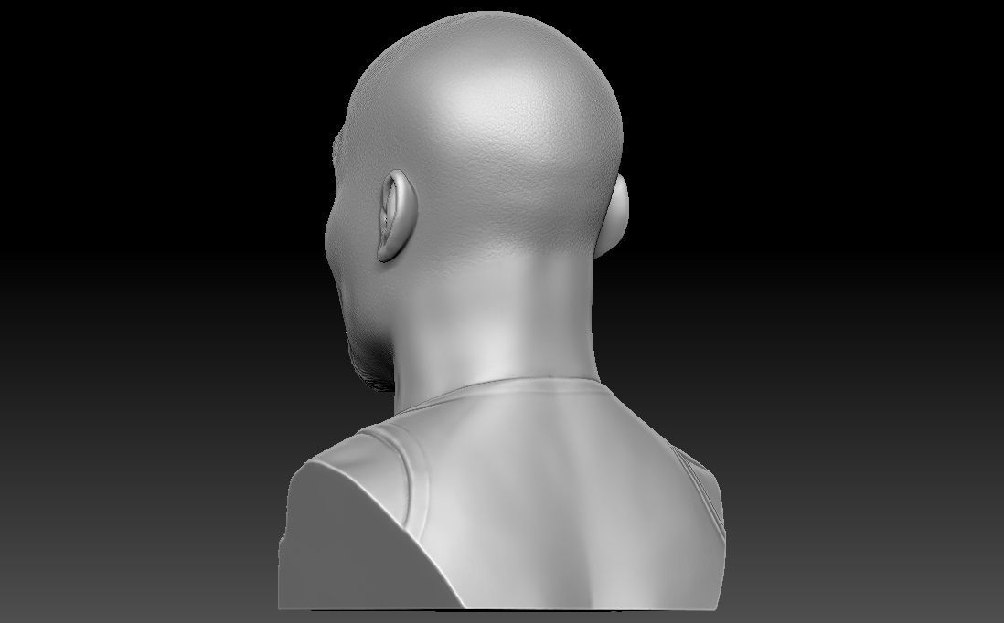 Karl Malone bust for 3D printing 3D print model_10