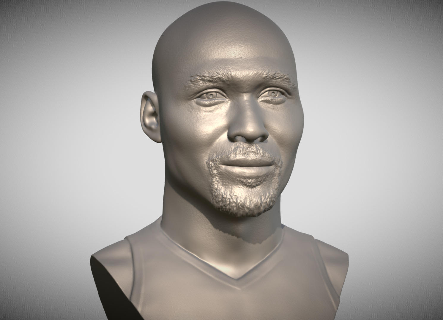Karl Malone bust for 3D printing 3D print model_3