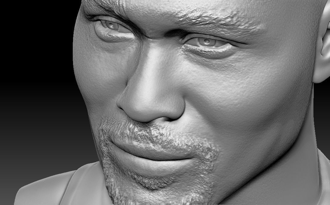 Karl Malone bust for 3D printing 3D print model_25