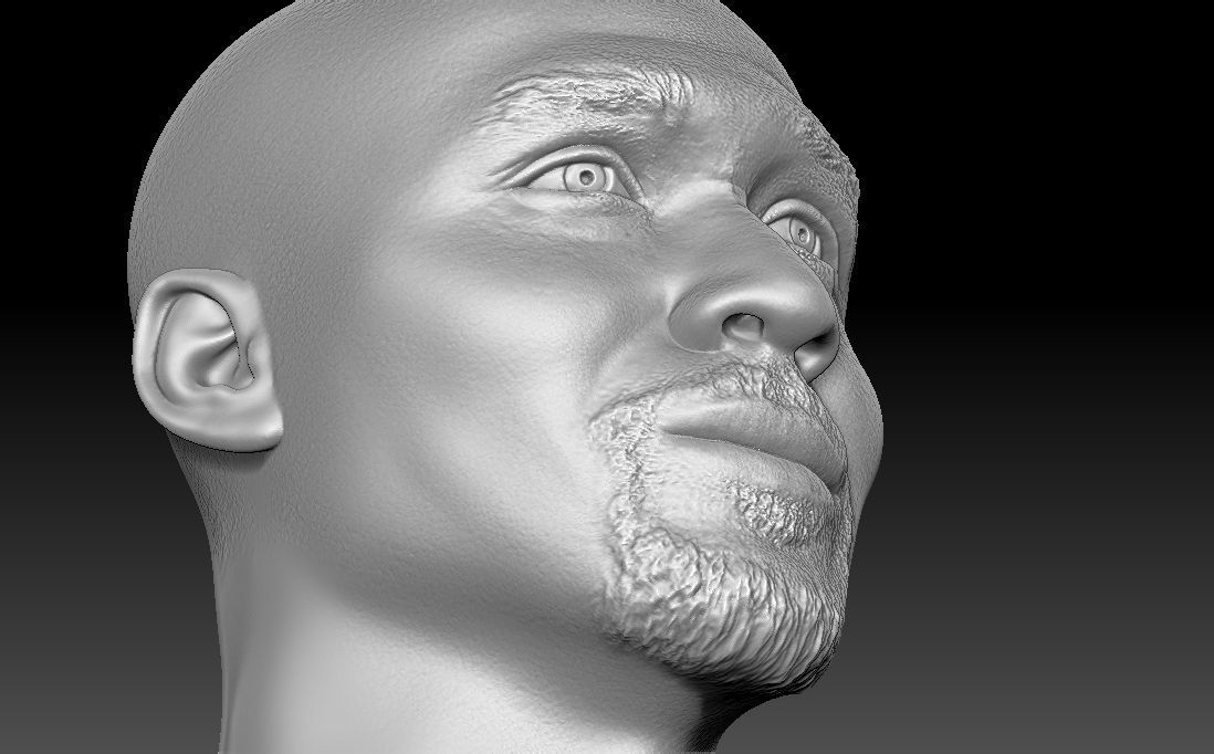 Karl Malone bust for 3D printing 3D print model_28
