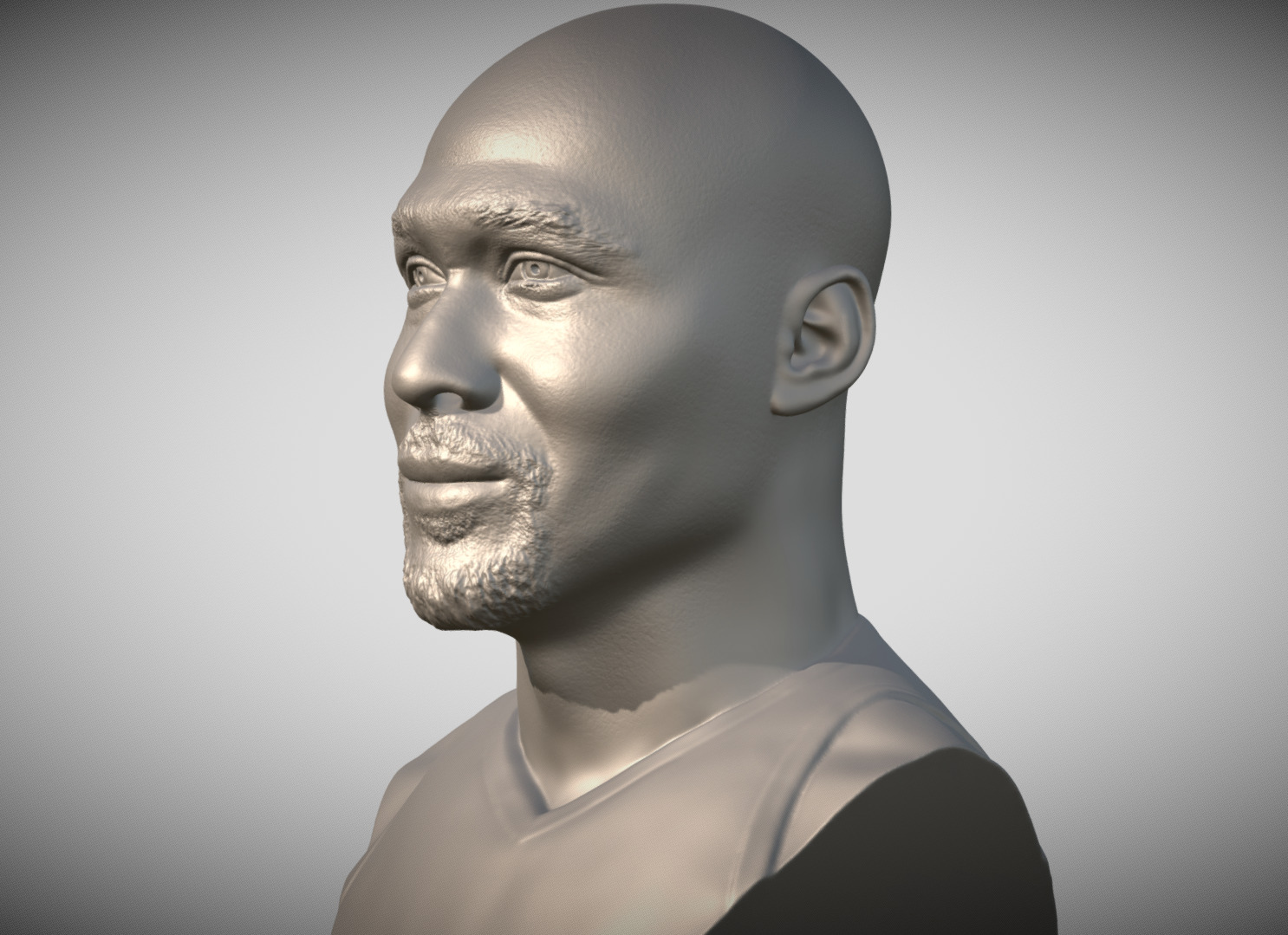 Karl Malone bust for 3D printing 3D print model_4