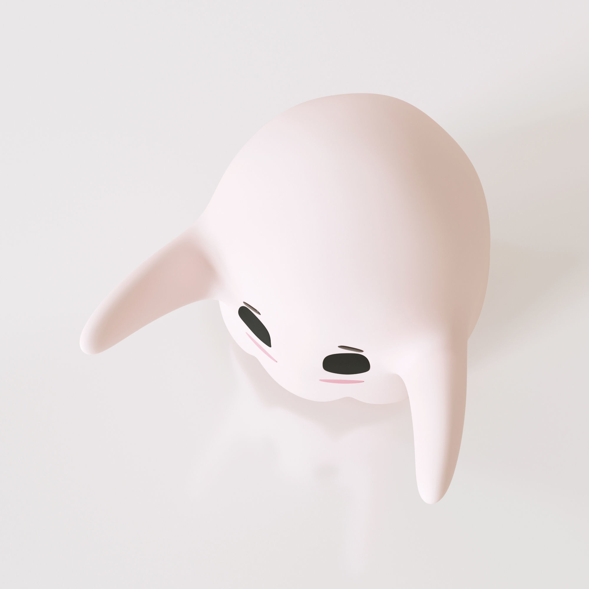 Ghost toy Low-poly 3D model_4
