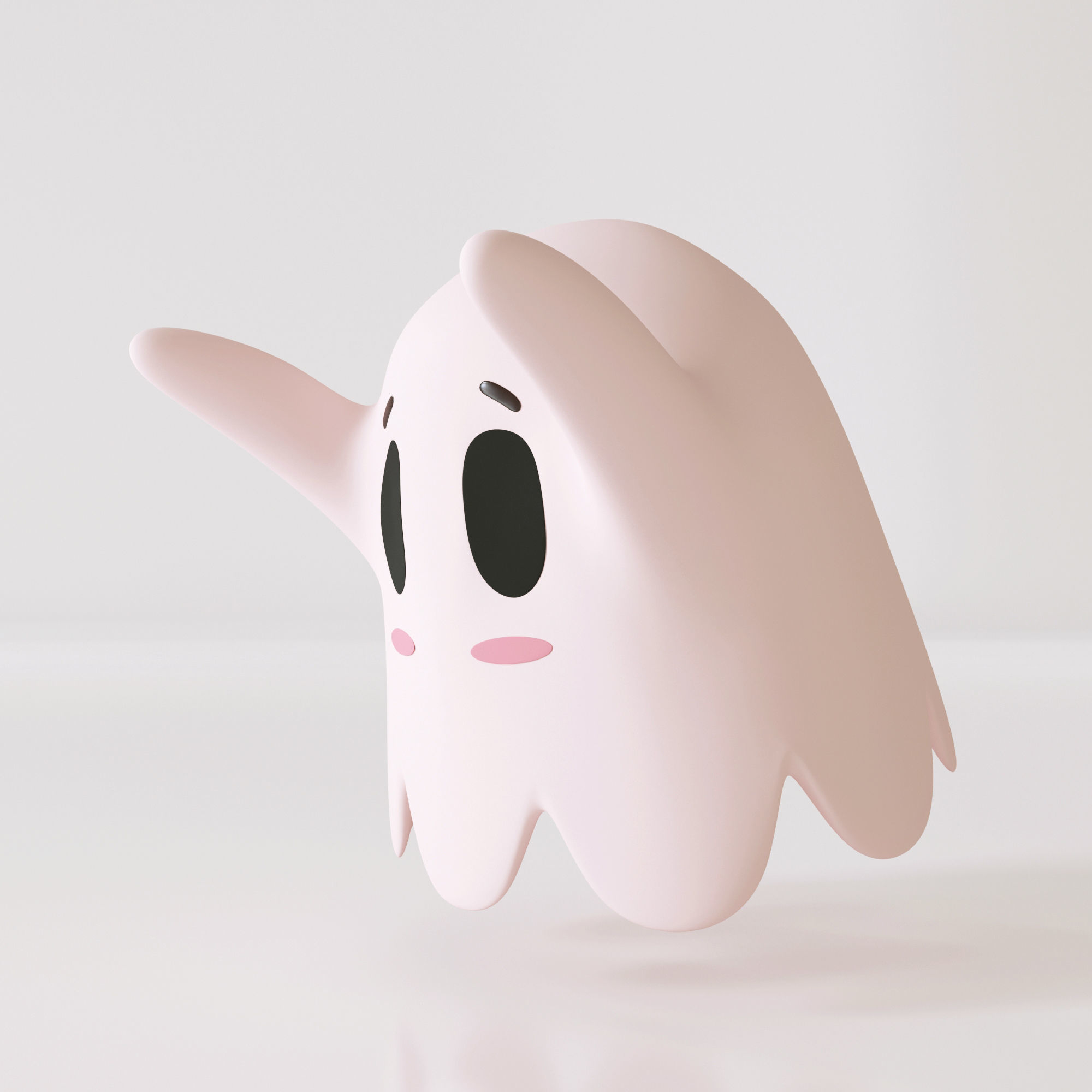 Ghost toy Low-poly 3D model_1