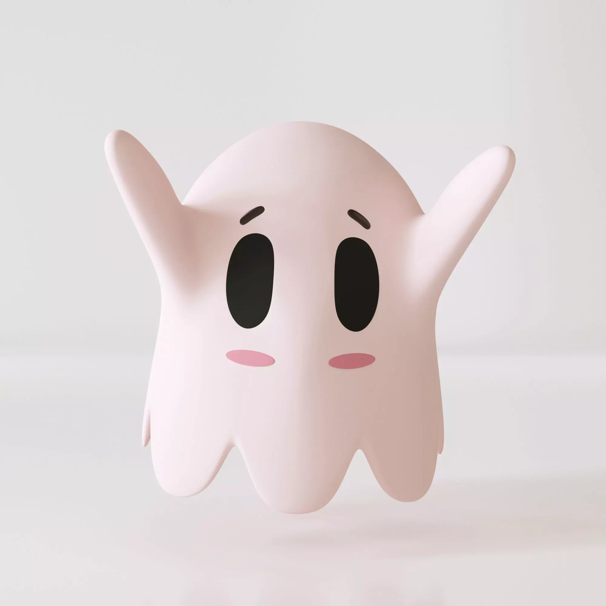 Ghost toy Low-poly 3D model_0