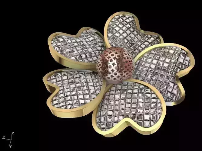 flower invisible setting ring  stl verified  3D print model