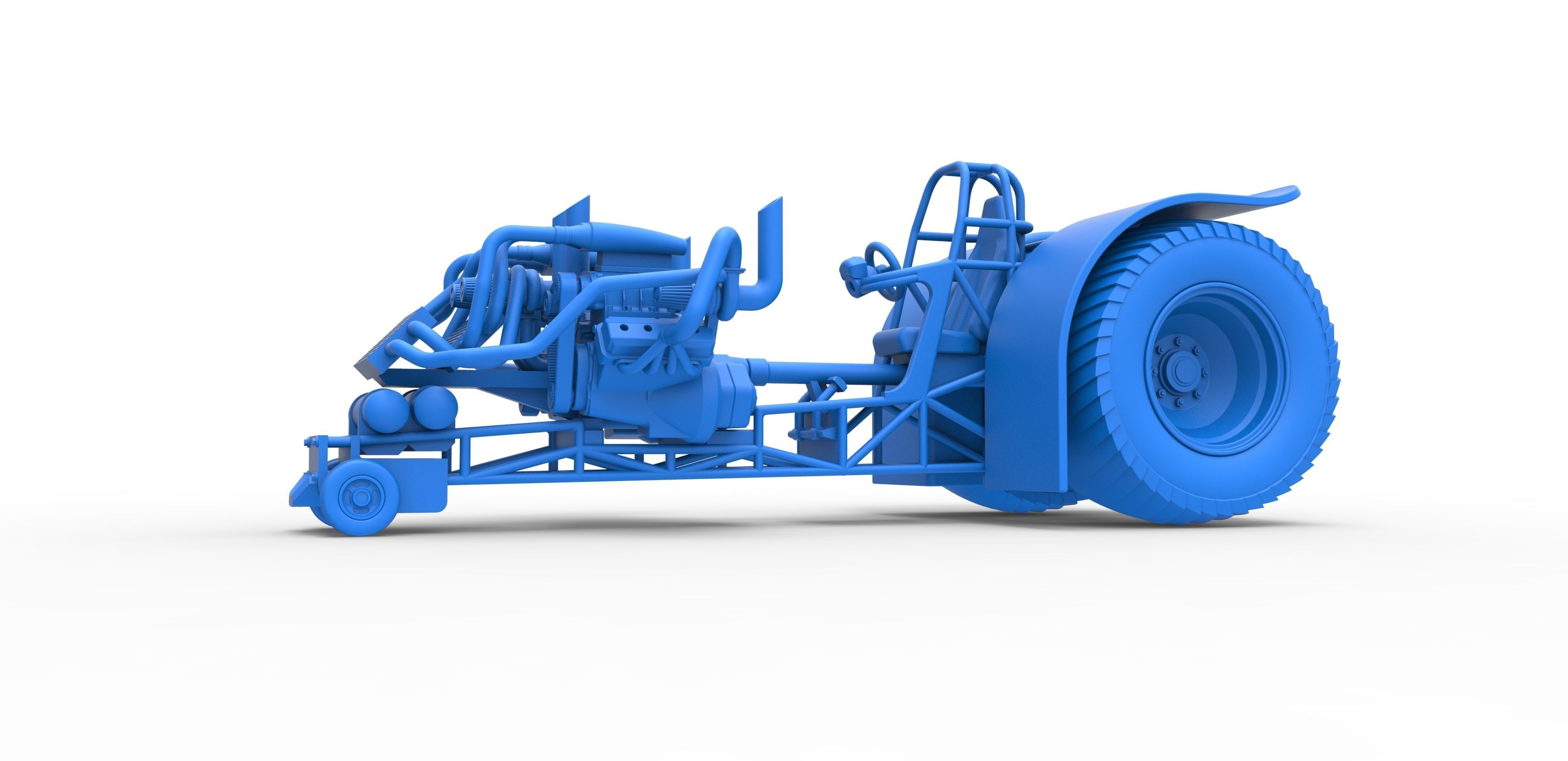 Twin-engined pulling tractor Scale 1 to 25 3D print model_15