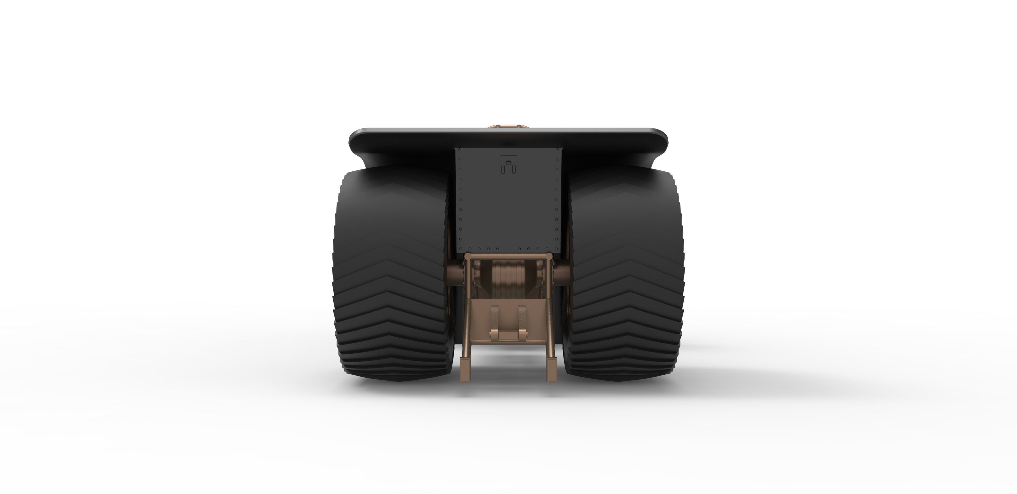 Twin-engined pulling tractor Scale 1 to 25 3D print model_13