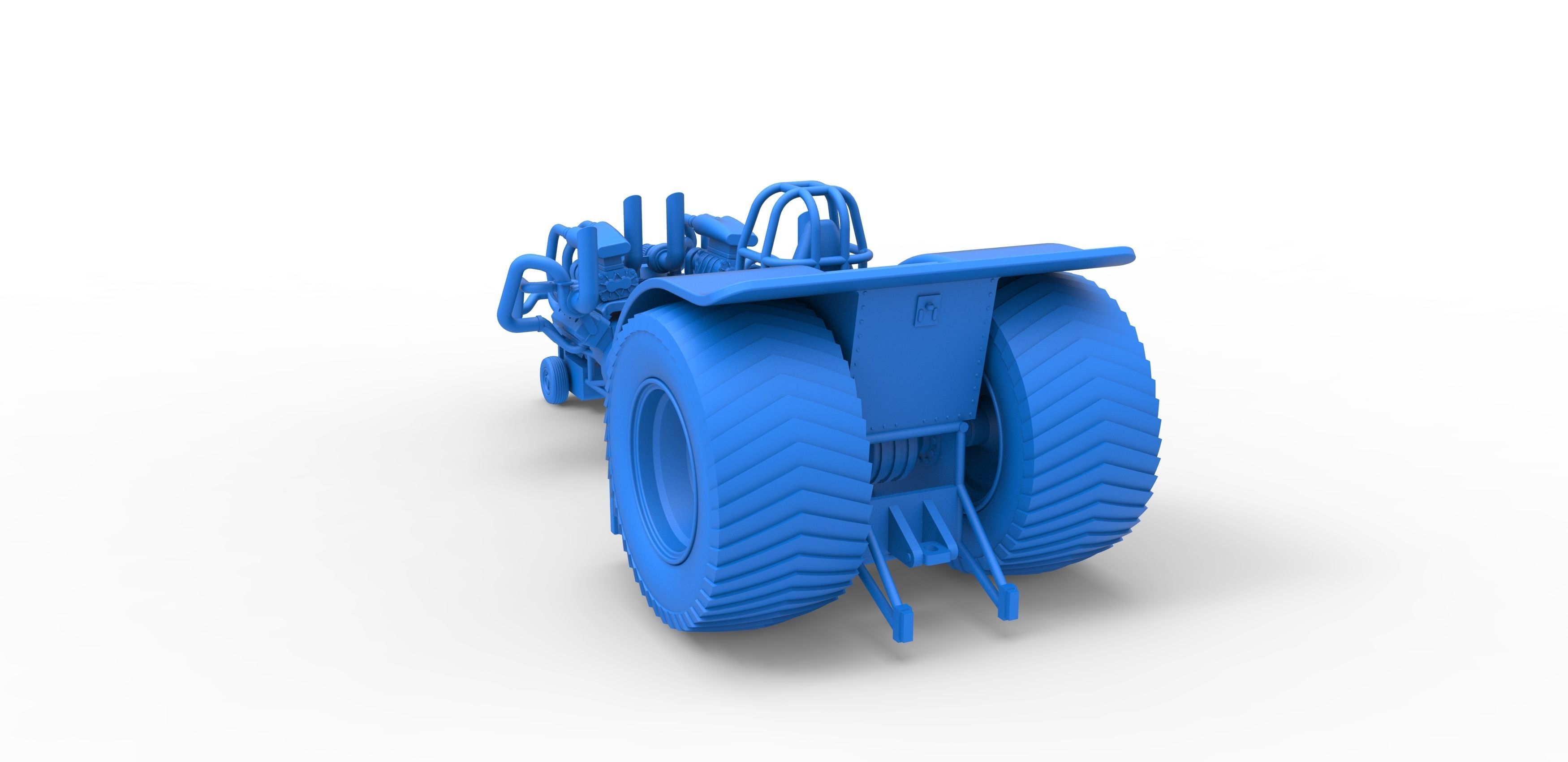 Twin-engined pulling tractor Scale 1 to 25 3D print model_24