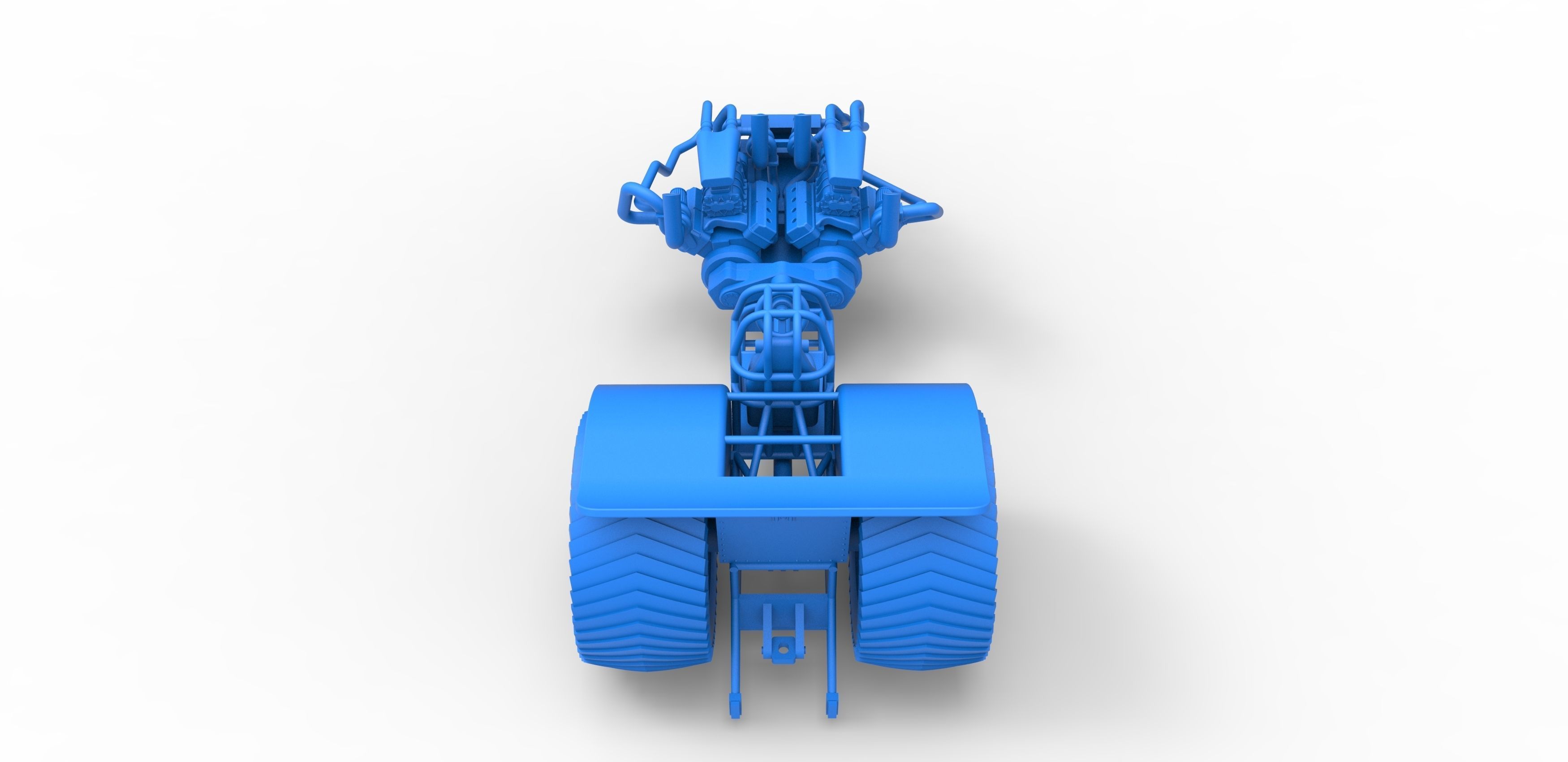 Twin-engined pulling tractor Scale 1 to 25 3D print model_25