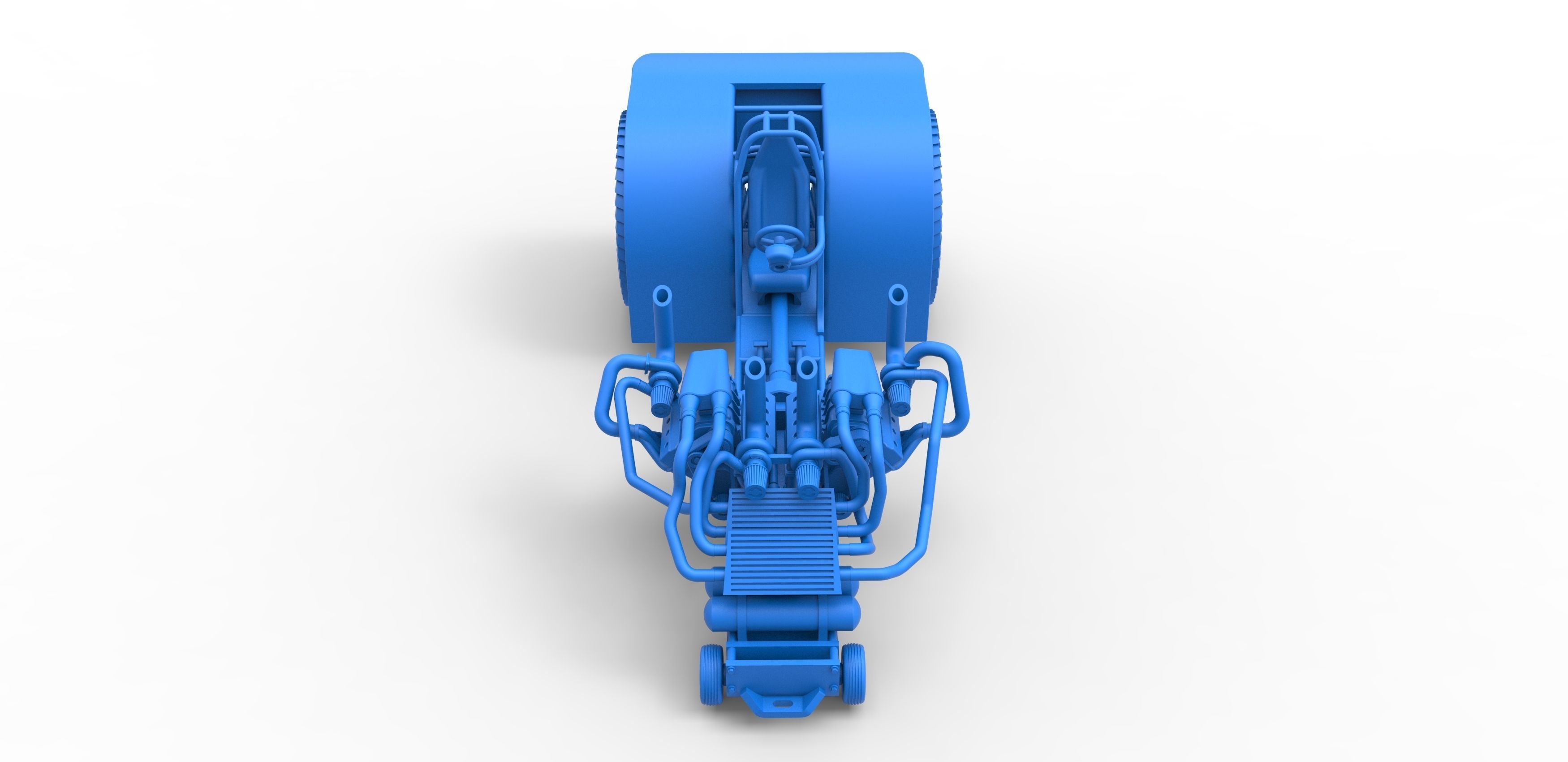 Twin-engined pulling tractor Scale 1 to 25 3D print model_18