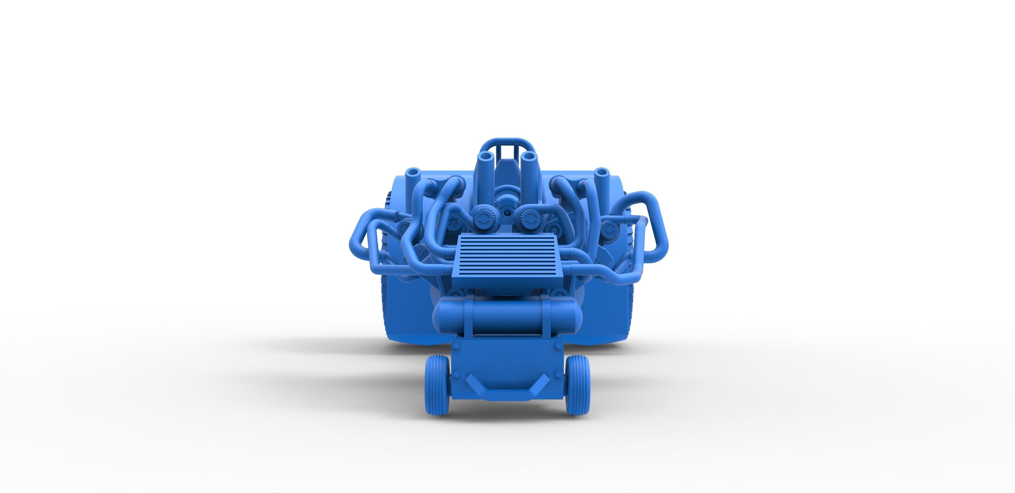 Twin-engined pulling tractor Scale 1 to 25 3D print model_19