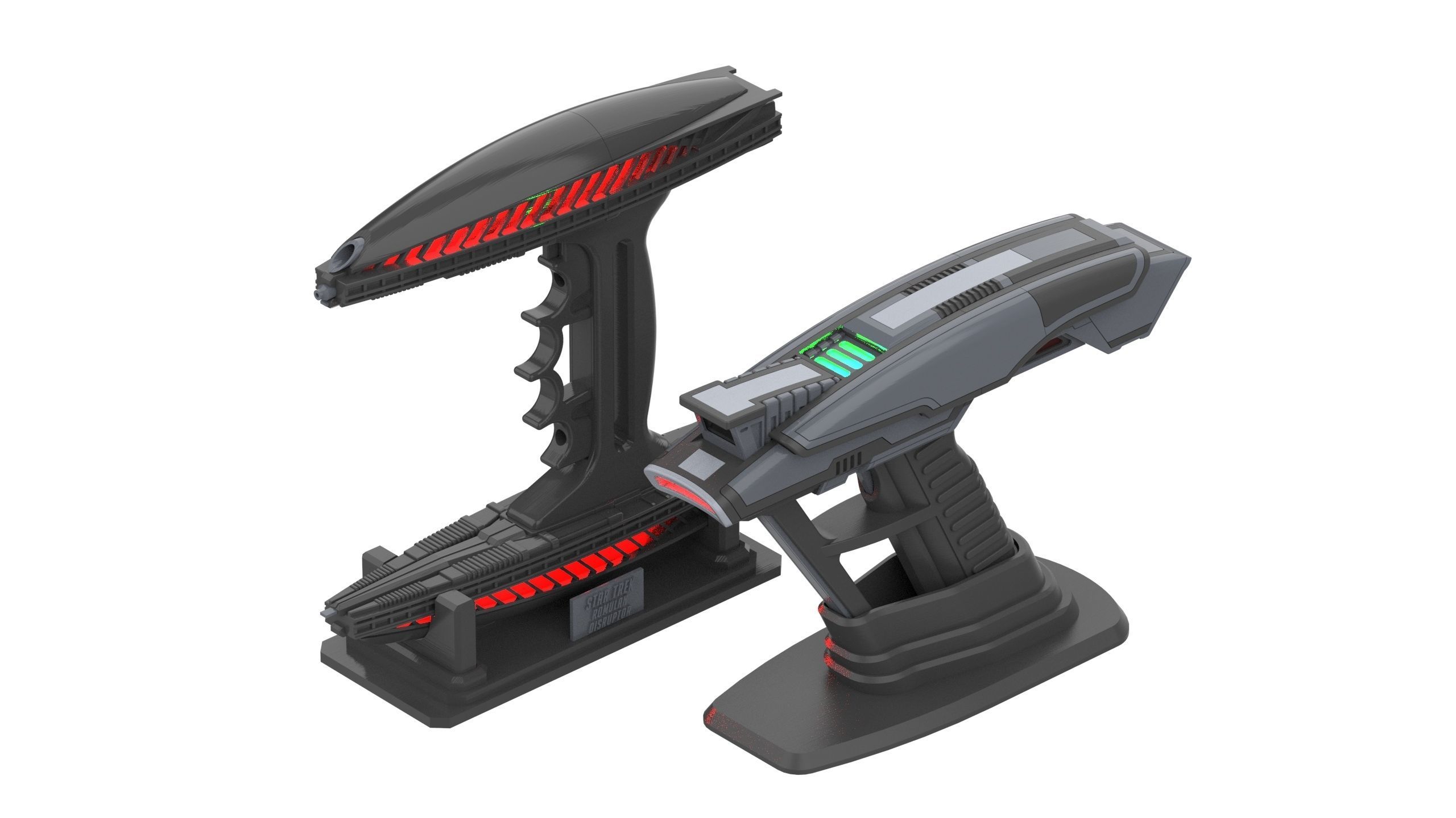 Star Trek Bundle - Picard Phaser - Romulan Disruptor - STL 3D print model_3