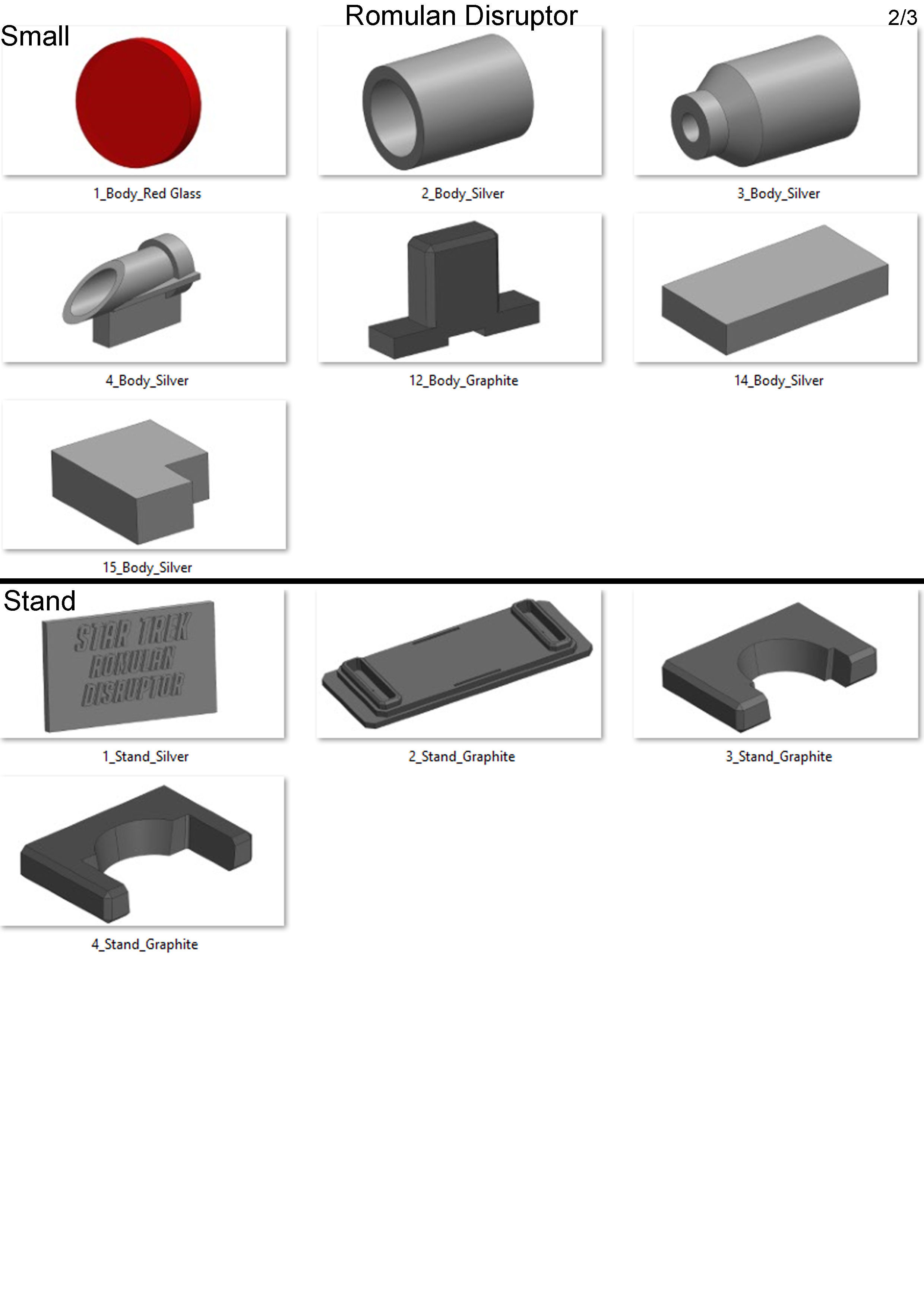 Star Trek Bundle - Picard Phaser - Romulan Disruptor - STL 3D print model_26