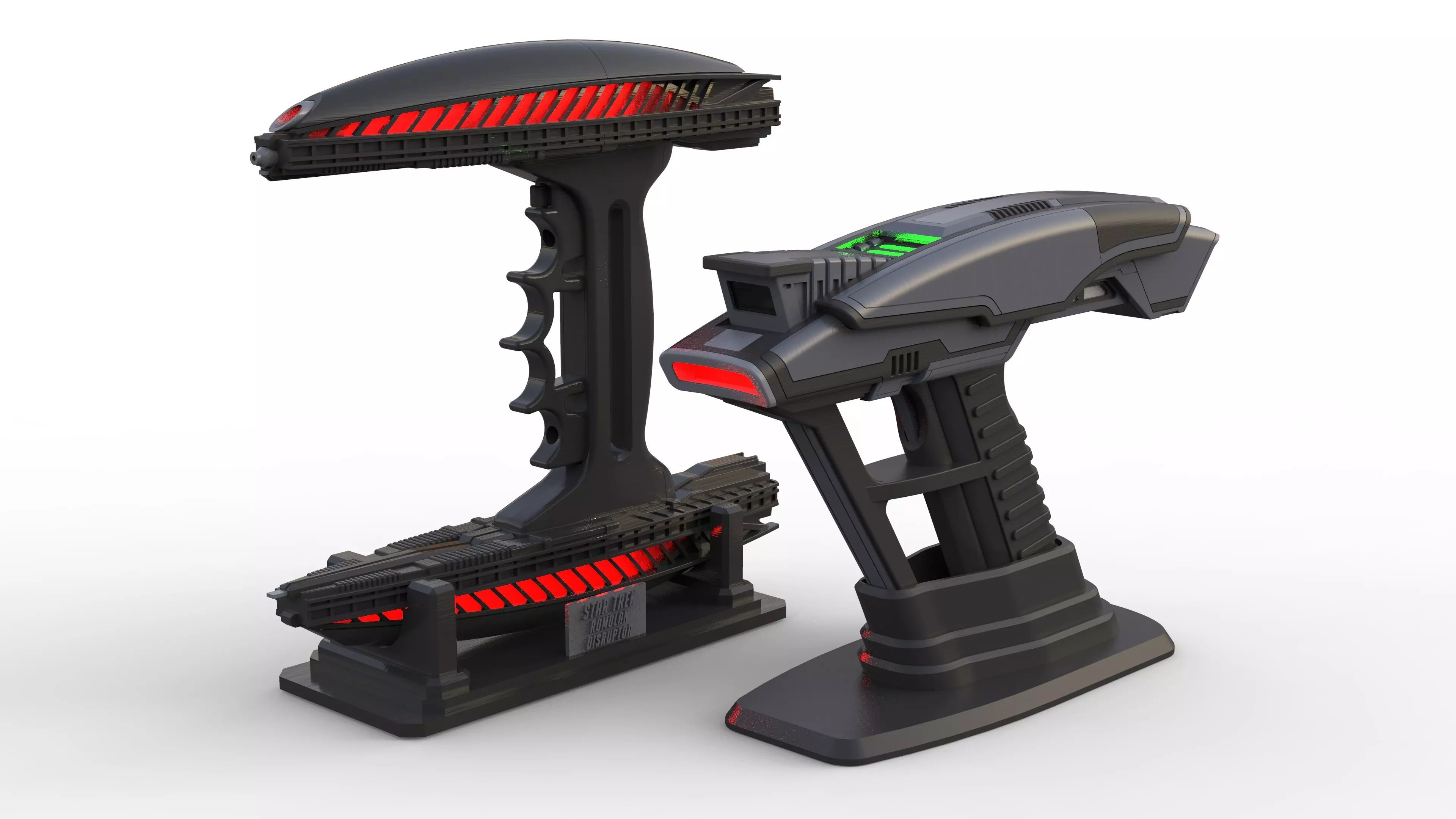 Star Trek Bundle - Picard Phaser - Romulan Disruptor - STL 3D print model_0