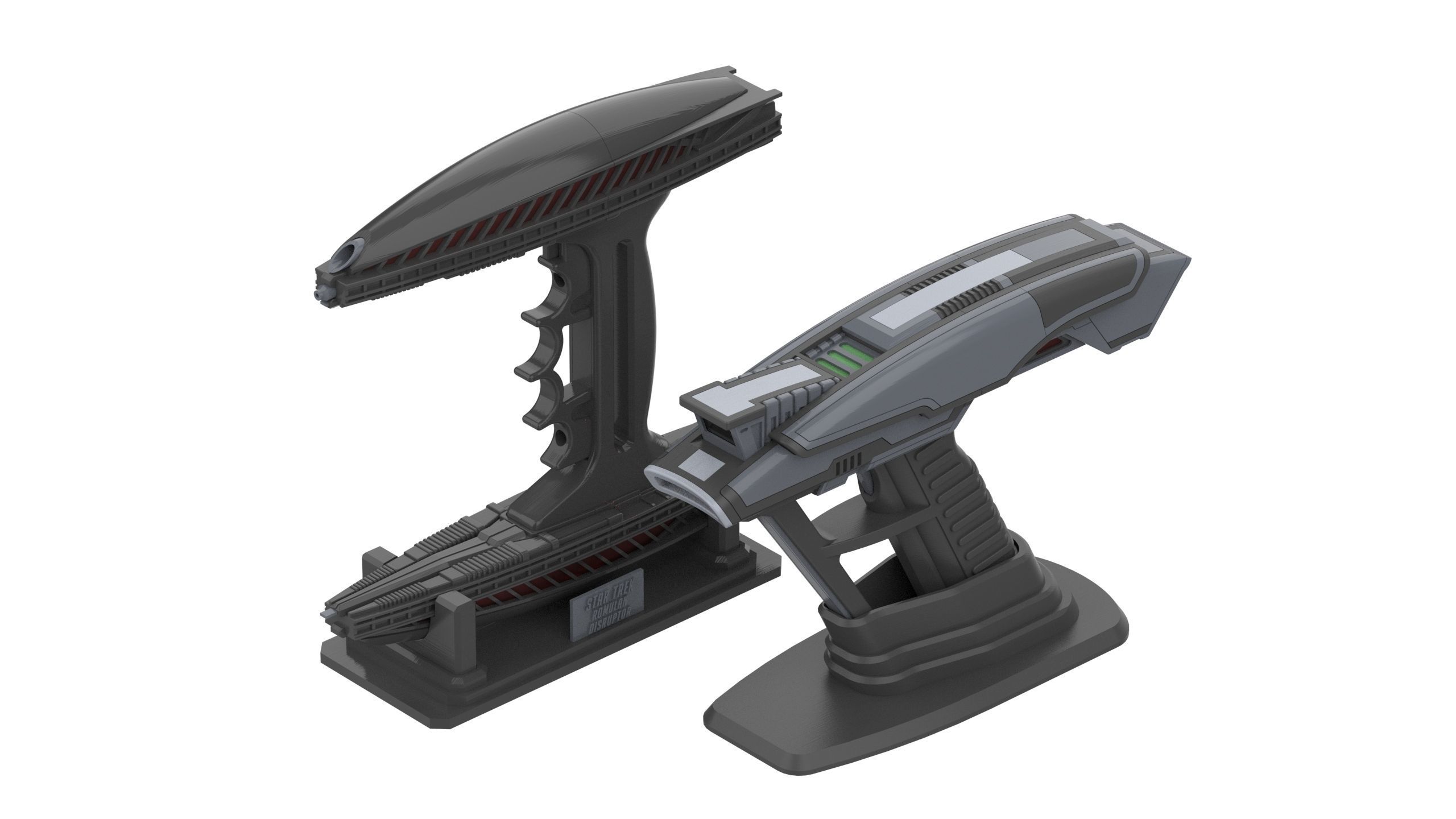 Star Trek Bundle - Picard Phaser - Romulan Disruptor - STL 3D print model_5
