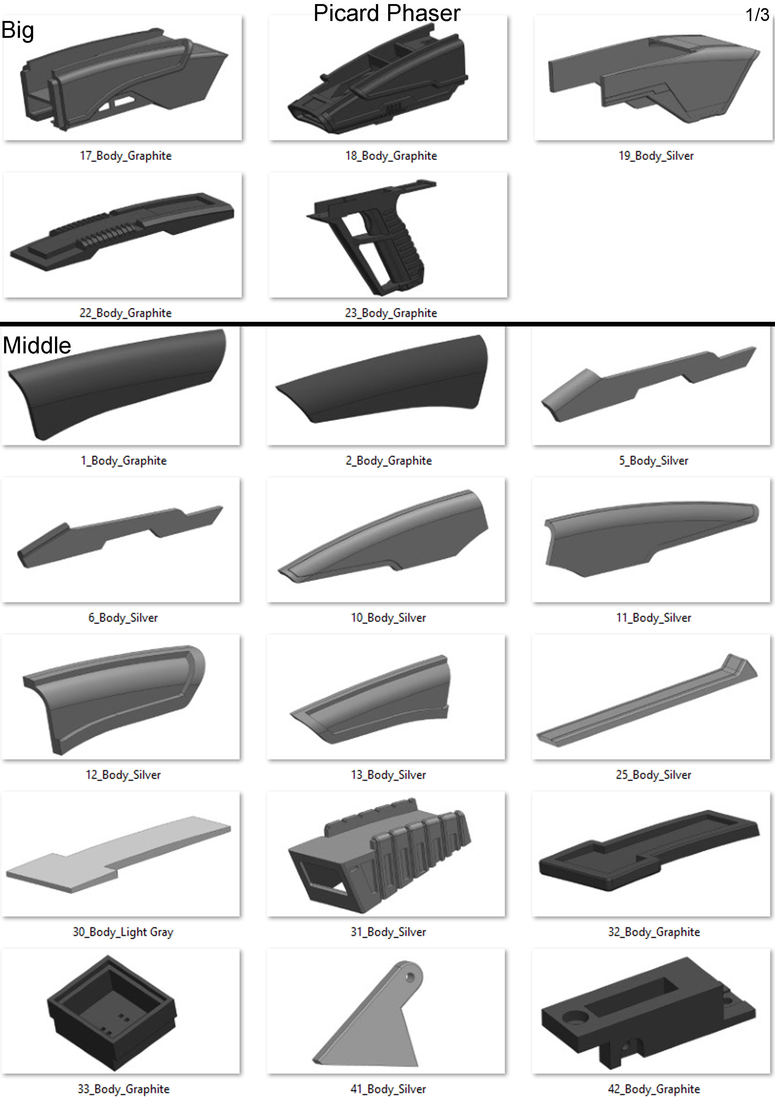 Star Trek Bundle - Picard Phaser - Romulan Disruptor - STL 3D print model_13