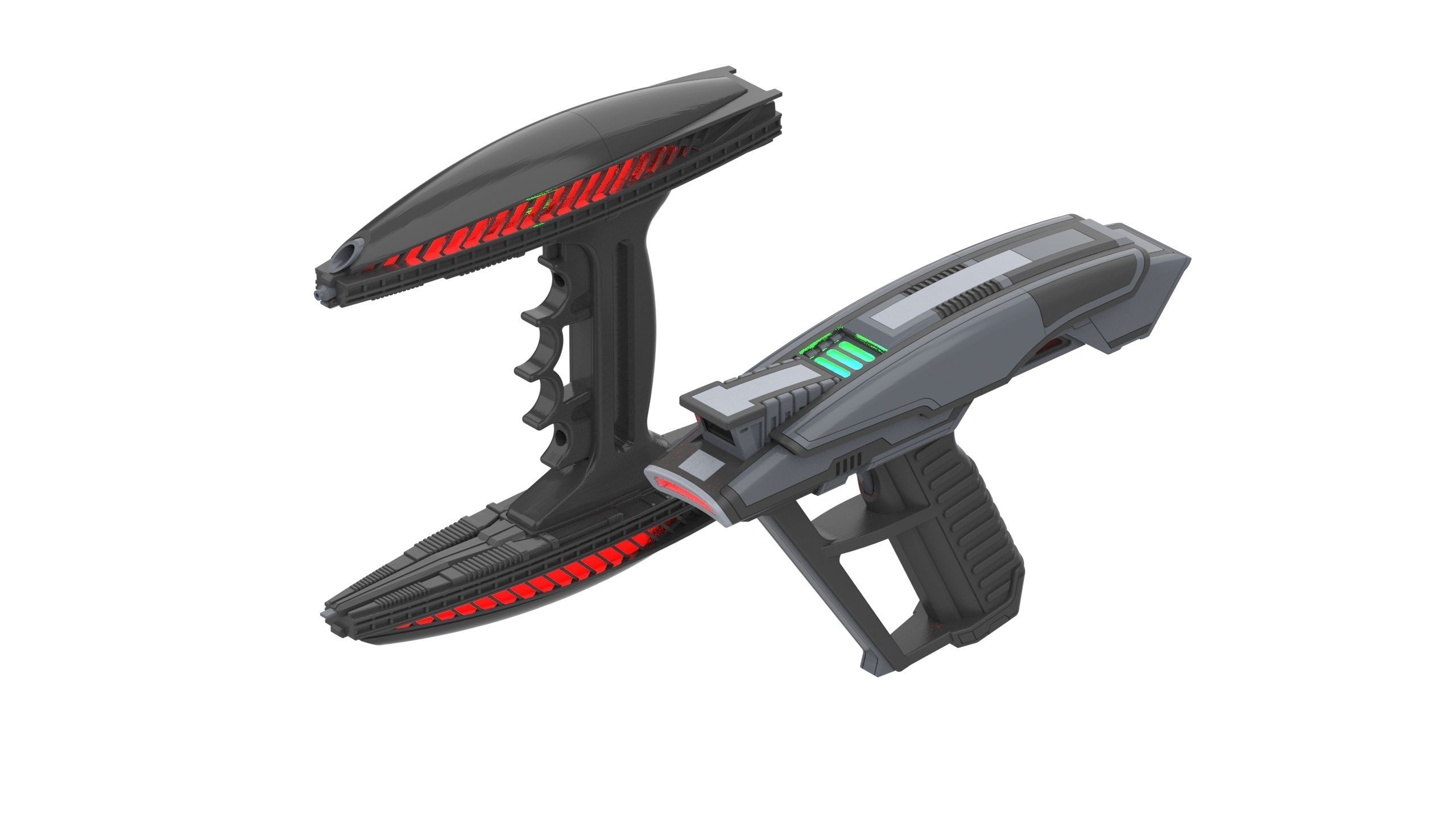 Star Trek Bundle - Picard Phaser - Romulan Disruptor - STL 3D print model_4