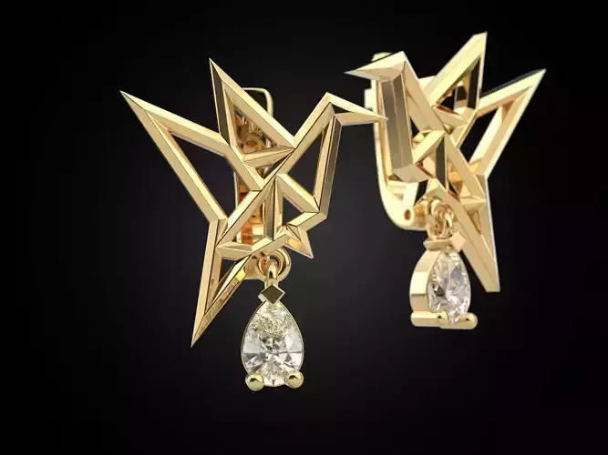 Bird earrings 3D print model