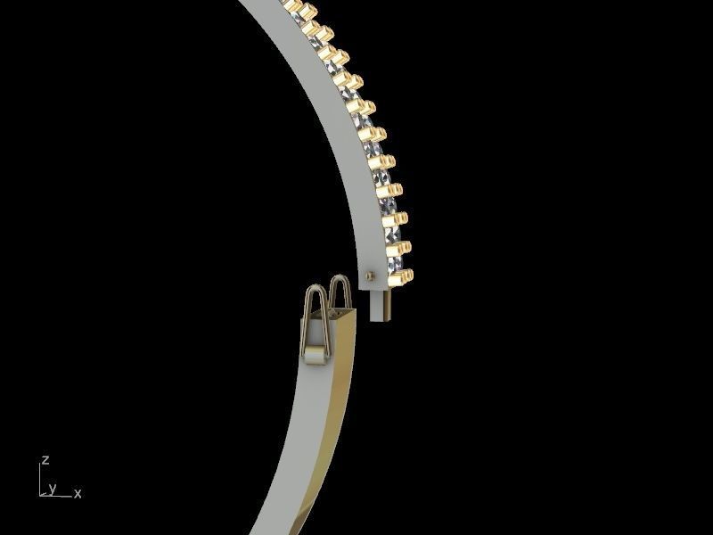 diamond bracelet stl verified 3D print model_12